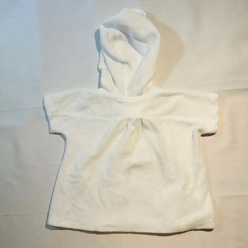 Vintage Florence Eisman Cherry Collar Terry Cloth Hooded Swim Suit Cover Up 12mo